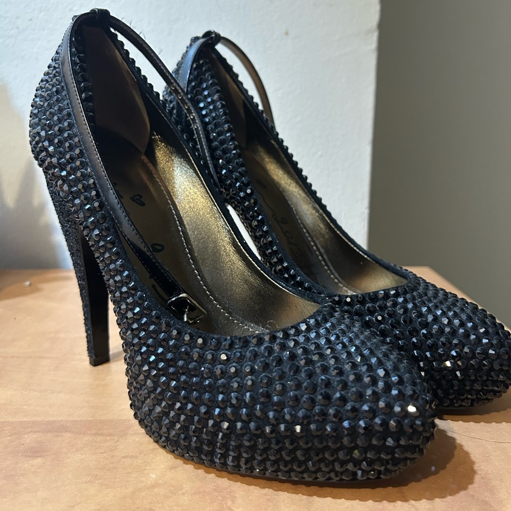Sparkly Crystal Black Lanvin (Authentic)